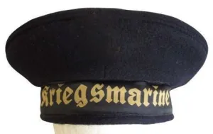 Kriegsmarine EM Sailors Cap – Navy Blue with Metal Eagle Insignia