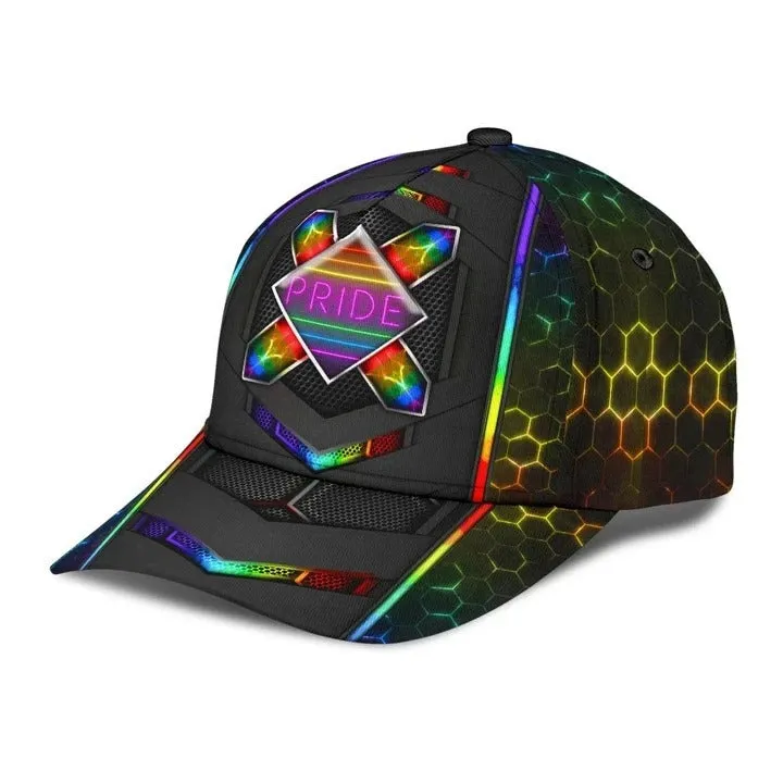 Lgbt Cap, Lgbt Pride Crack All Over Printing 3D Baseball Cap Hat