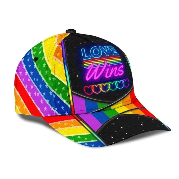 LGBT Pride All Over Printed Baseball Cap, Couple Gaymer Baseball Cap Hat, Lesbian Pride Accessories