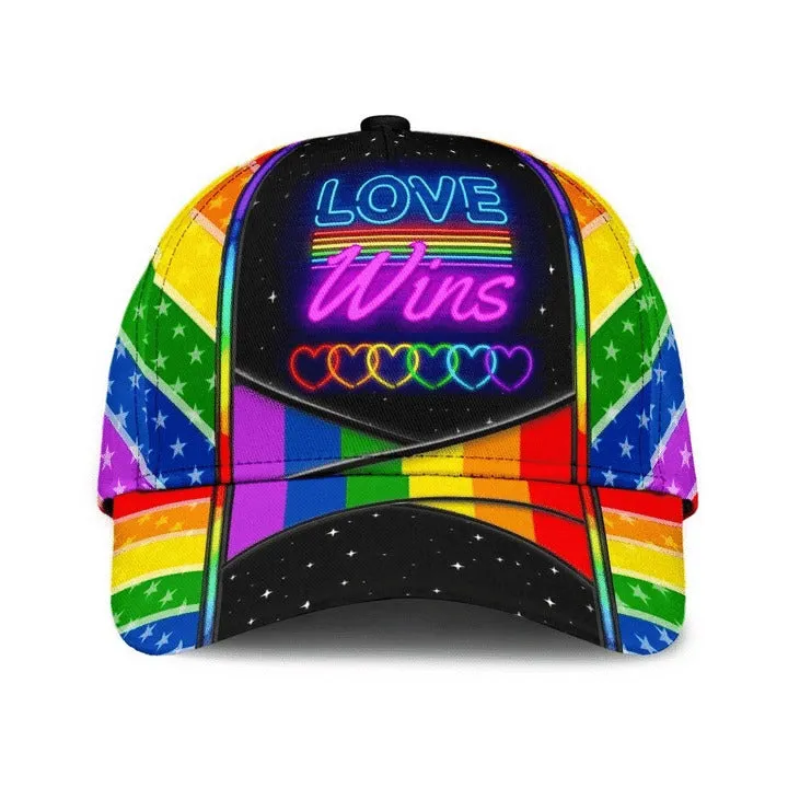LGBT Pride All Over Printed Baseball Cap, Couple Gaymer Baseball Cap Hat, Lesbian Pride Accessories