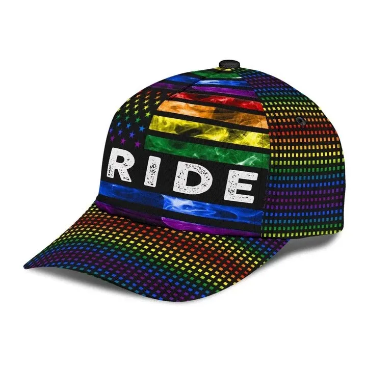 LGBT Pride All Over Printed Baseball Cap, Couple Gaymer Baseball Cap Hat, Lesbian Pride Accessories