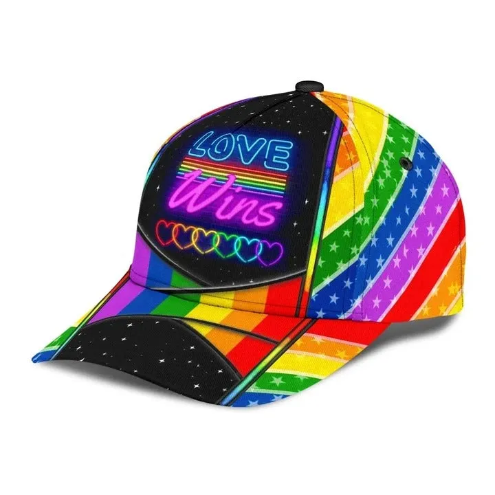 LGBT Pride All Over Printed Baseball Cap, Couple Gaymer Baseball Cap Hat, Lesbian Pride Accessories