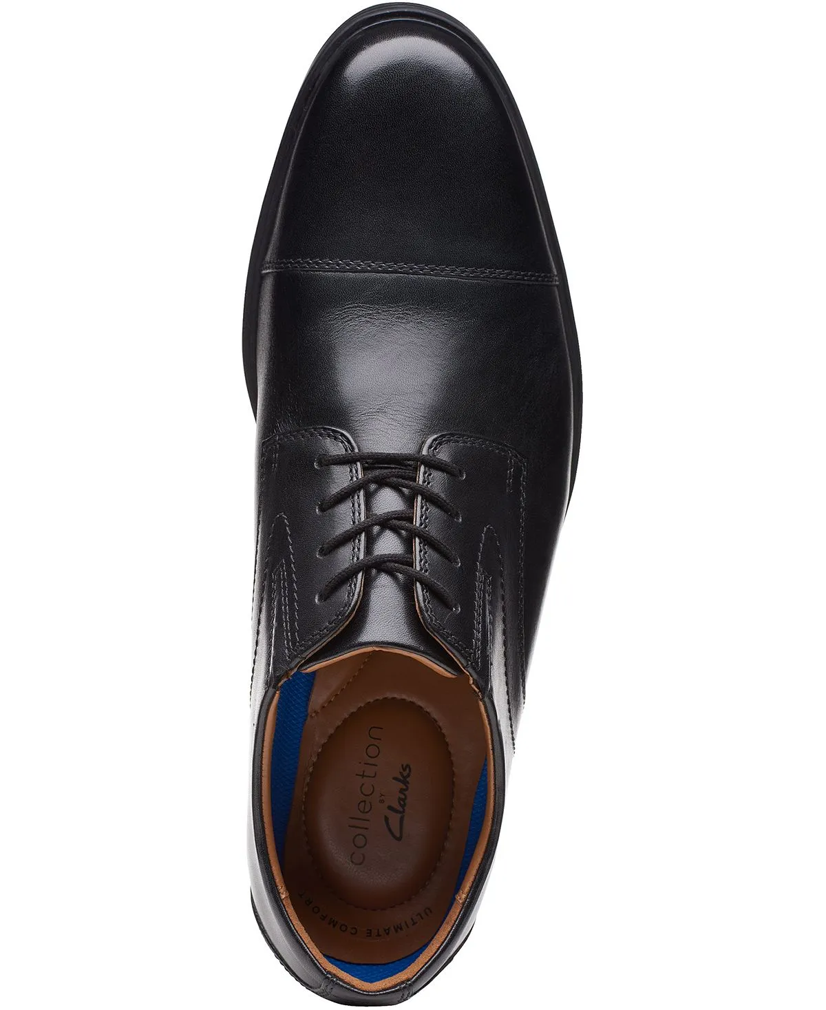 Men's whiddon cap-toe Clarks oxfords, black