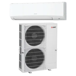 Mitsubishi 36,000 BTU Commercial Wall Mounted Single Zone Heat Pump Unit (PKA-A36KA & PUZ-A36NKA7)