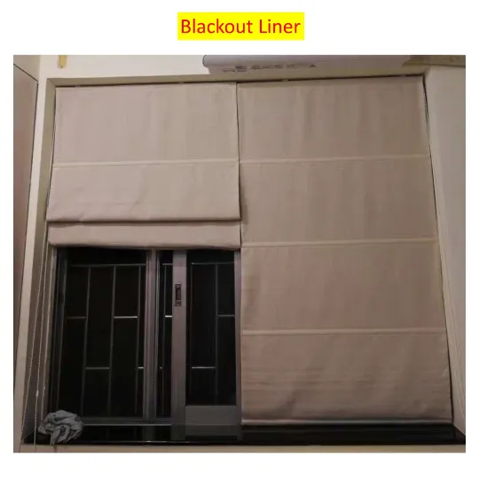 Modern Jute Window Roman Shade with Neutral Tones