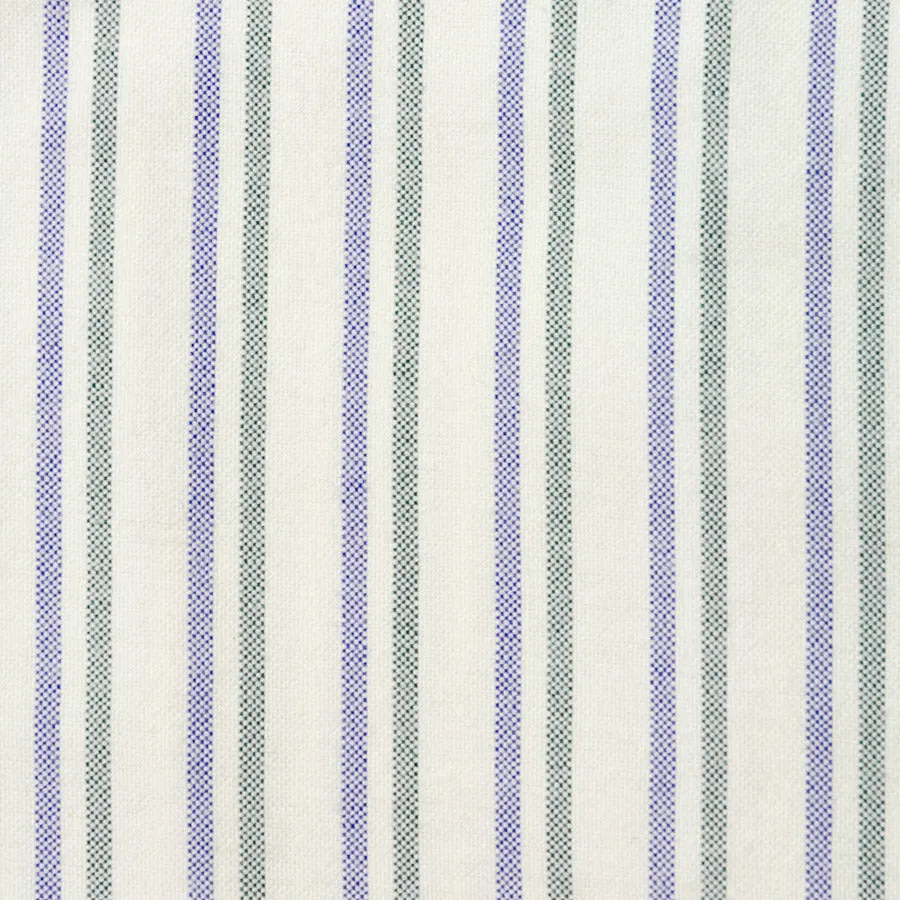 Navy Split Stripe Brushed Fall Oxford