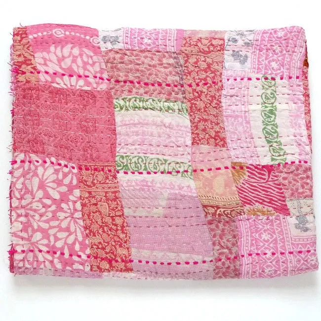 Pink Paradise Vintage Sari Quilt