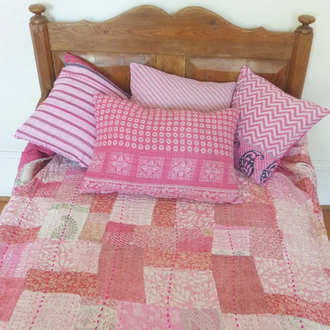 Pink Paradise Vintage Sari Quilt