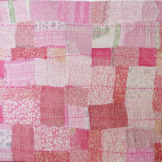 Pink Paradise Vintage Sari Quilt