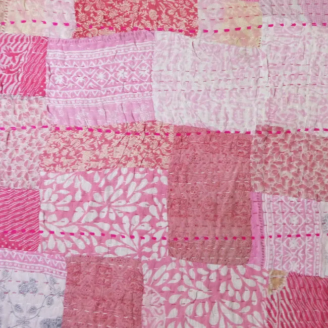 Pink Paradise Vintage Sari Quilt