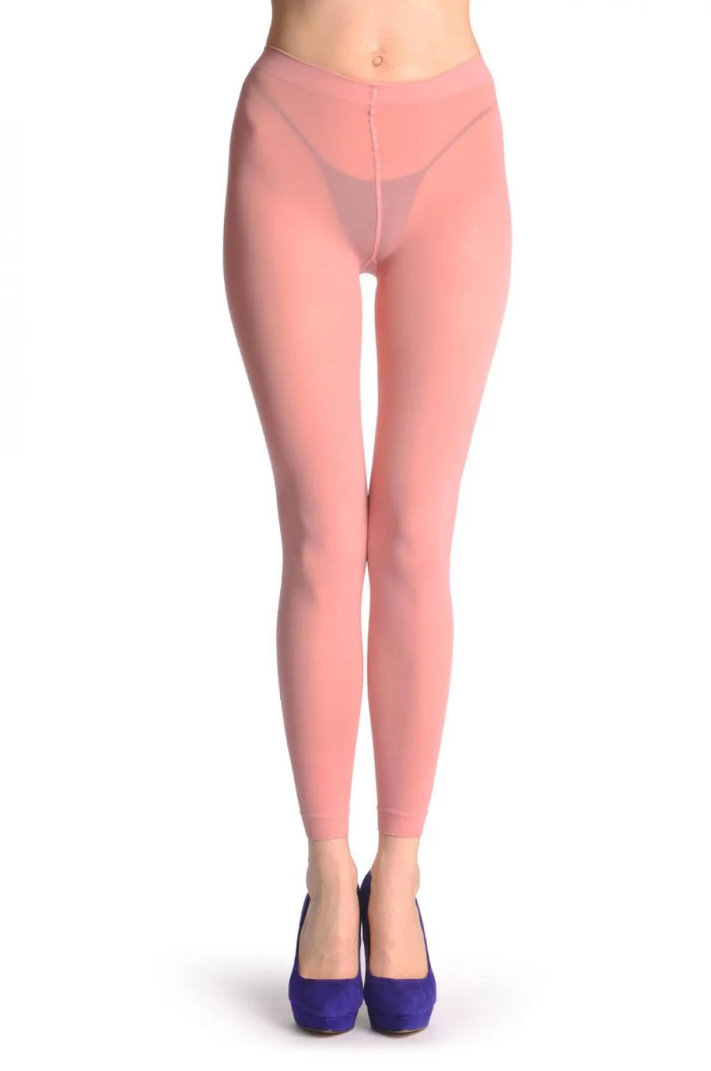 Plain Soft Pink Luxury Quality 80 Denier Footless