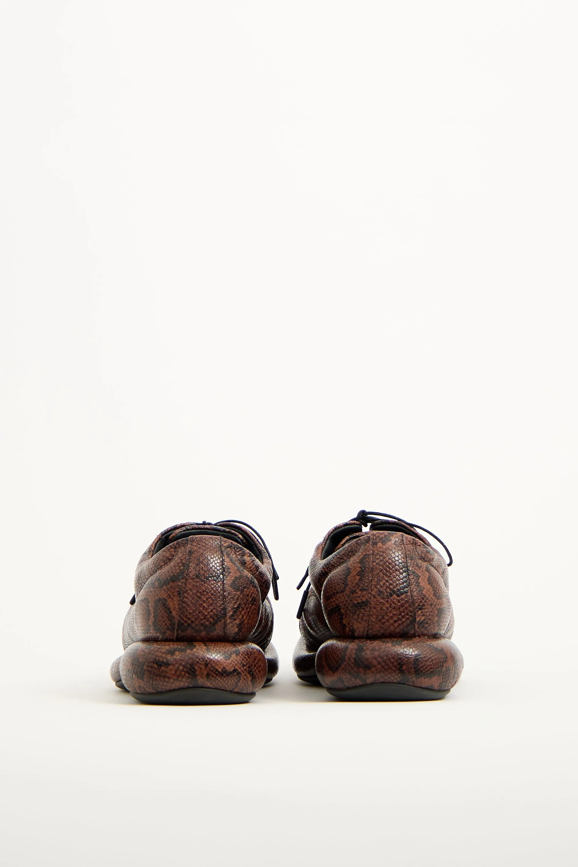 X Clarks Brown & Black Textured Oxford
