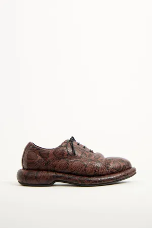 X Clarks Brown & Black Textured Oxford